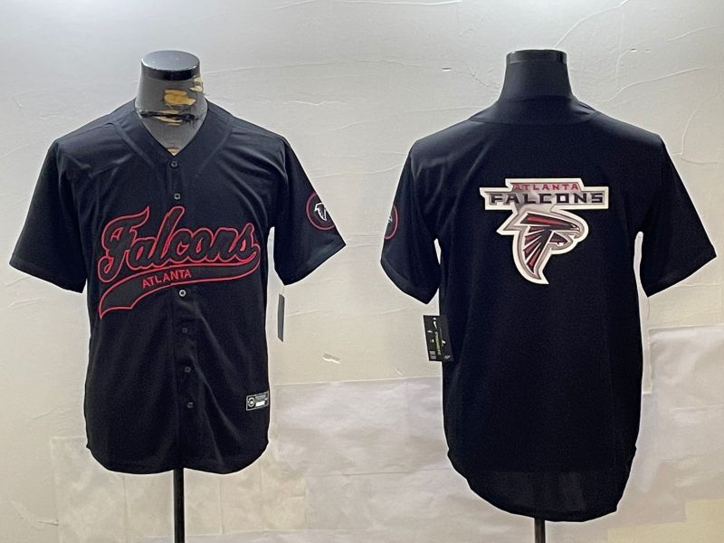 Men Atlanta Falcons Blank Black Joint Name 2024 Nike Limited NFL Jersey style 3